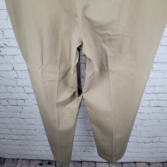 Lands' End Tan 100% Cotton Traditional Fit Straight Leg Chino Pants 48/T (48x31) - Picture 8 of 14